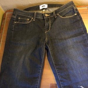 Paige Raw Hem Knee Length Denim Shorts